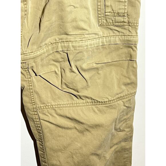 Abercrombie & Fitch VTG 90s Y2K Khaki Baggy Paratrooper Skate Pant M Convertible - Picture 5 of 10